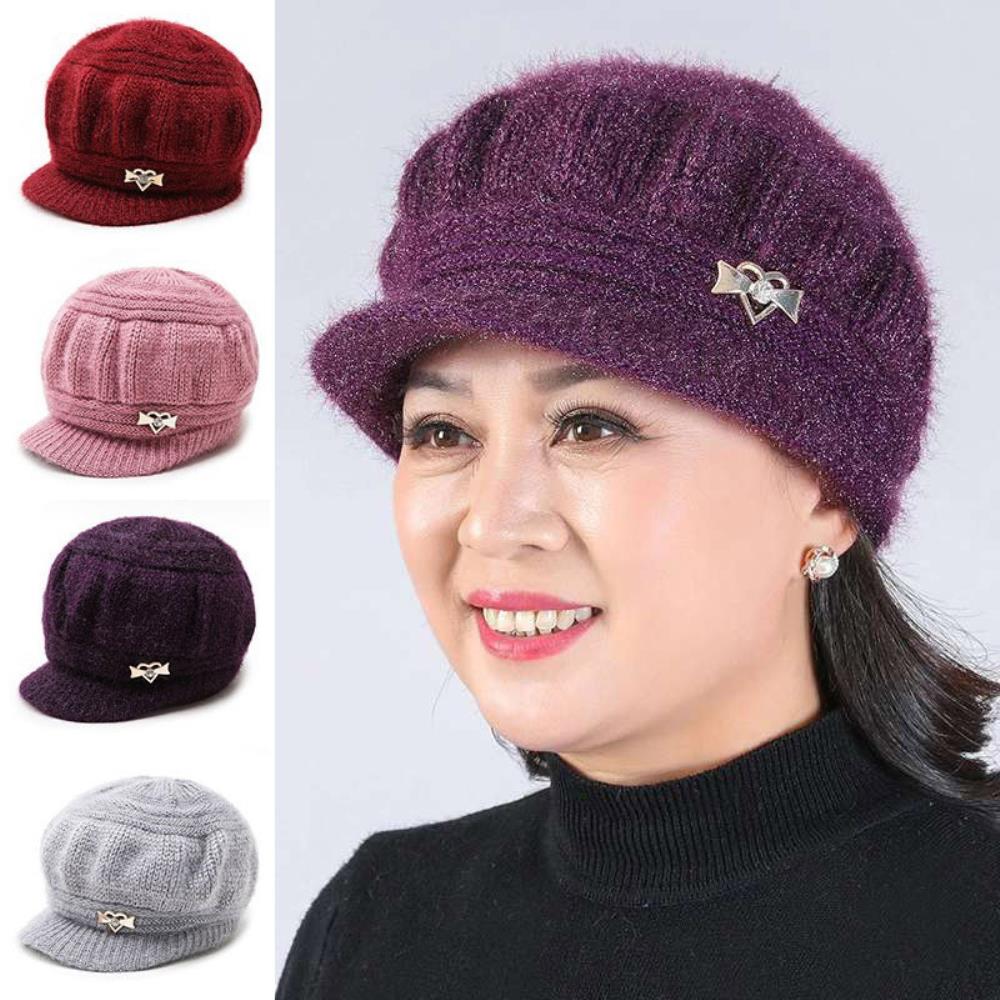 여성 중년 겨울 펄사 기모 융털 털 모자