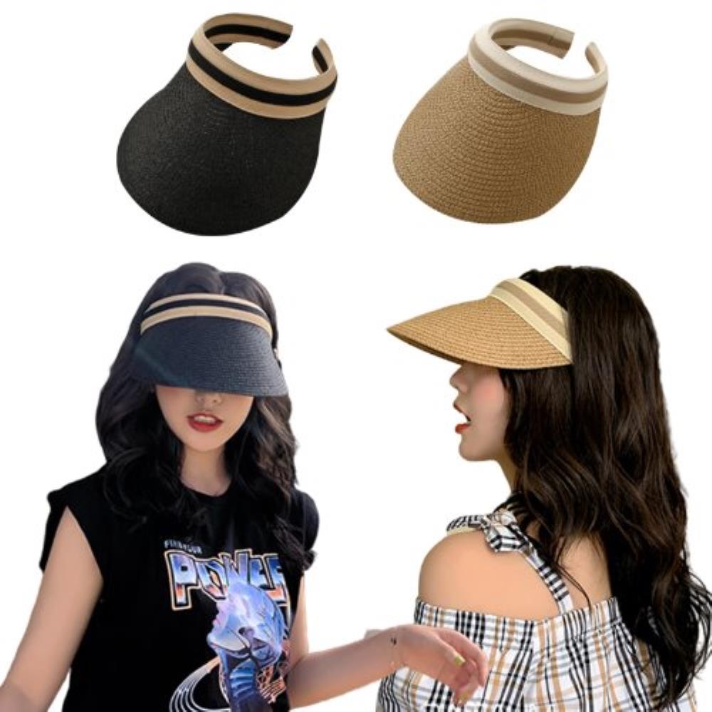 여자 휴가룩 여행룩 라탄썬캡 여름 모자